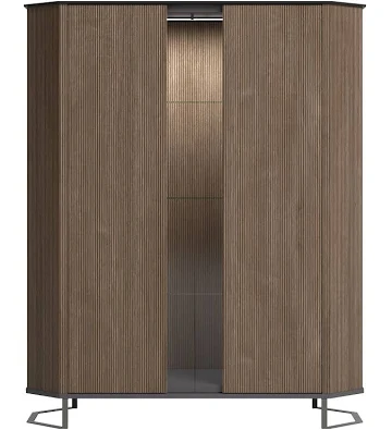 Hexagon - 2 Door Cabinet - Dark Brown