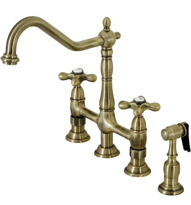 Kingston Brass Heritage Kitchen Bridg...