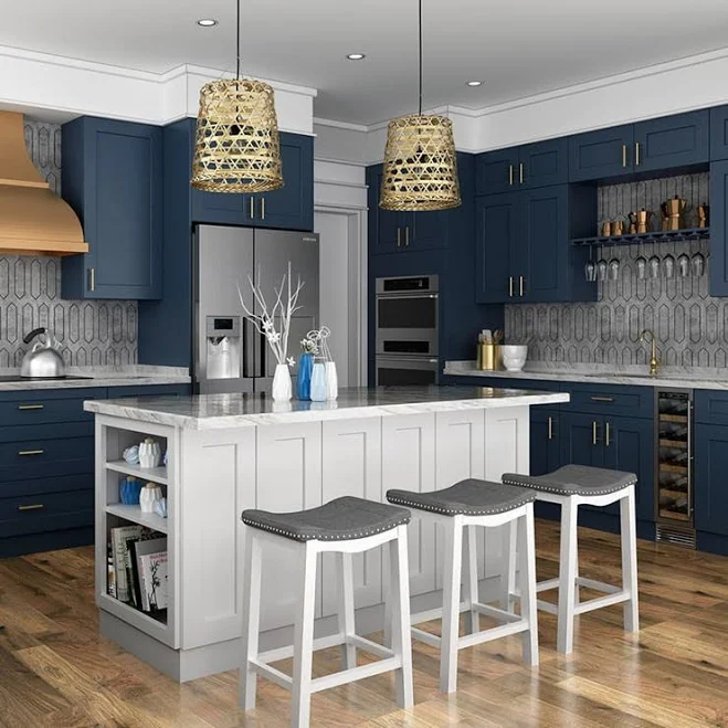 Navy Blue Shaker 10x10 RTA Kitchen