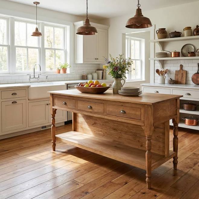Paige Farmhouse Kitchen Island