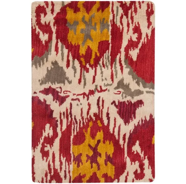Safavieh Ikat Ikt226A Ivory / Red Are...