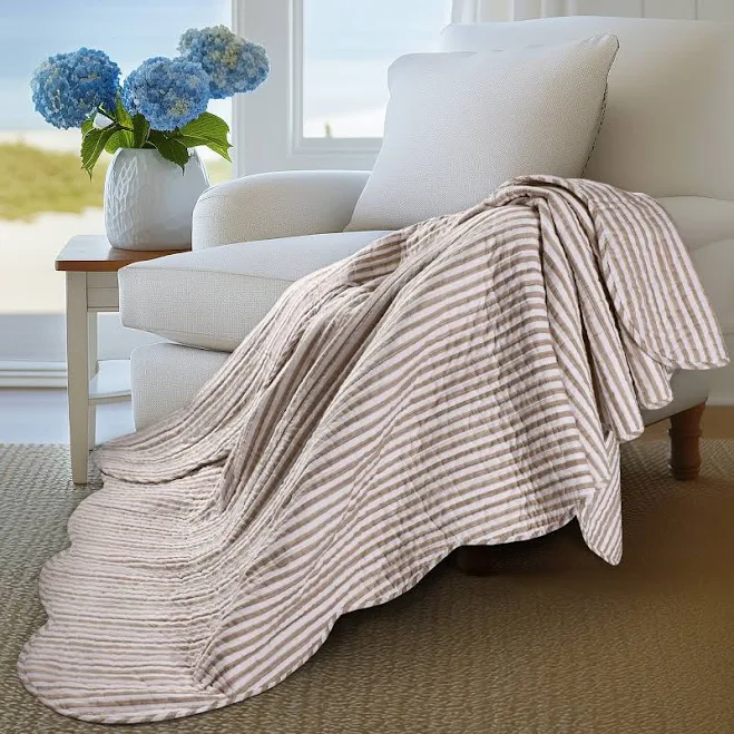 Levtex Home Martha Stripe Quilted Throw