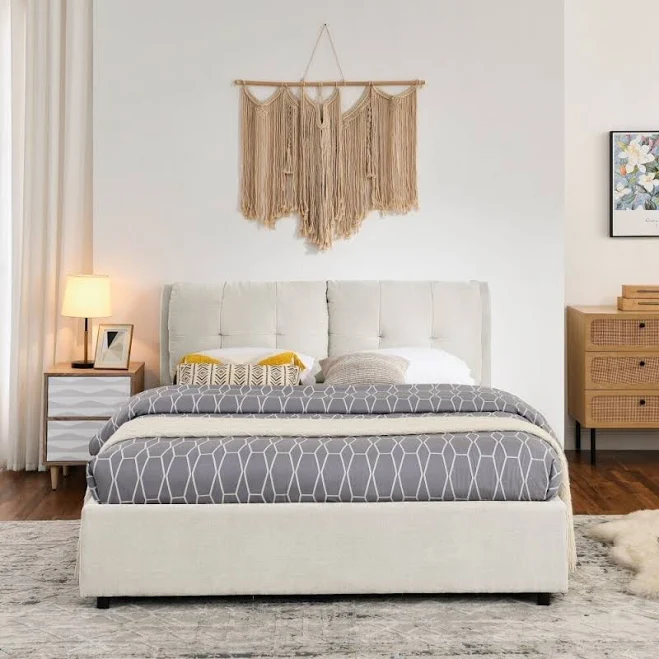 Luxury Upholstered Platform Bed with ...