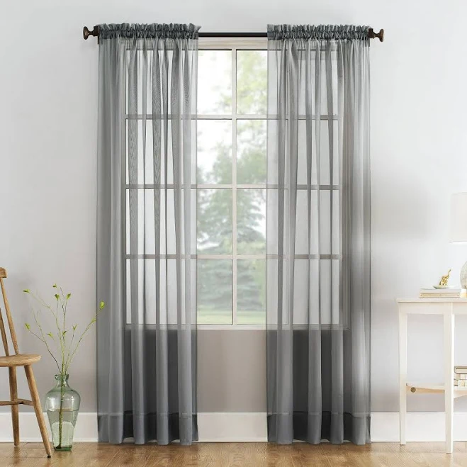 Mainstays Marjorie Sheer Voile Curtai...