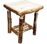 Rough Cut Aspen Open Nightstand — EZ ...