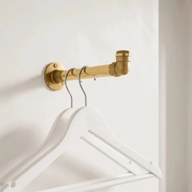 Solid Brass Wall Mounted Clothes Rack...