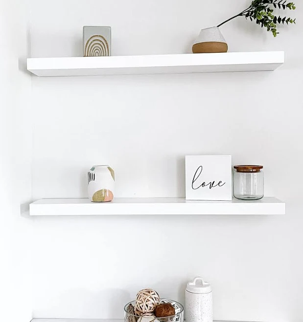 White floating shelves | White Shelf ...