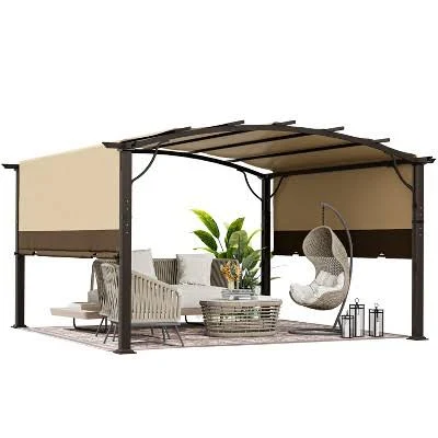 HAPPatio Outdoor Arched Aluminum Retr...