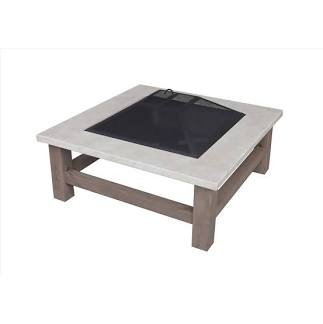 Living Accents 34 in. Steel Modern Sq...