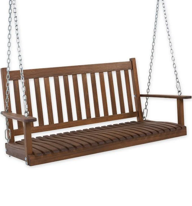 Scotts Slatted Wood Porch Swing