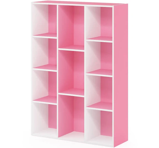 41.7 in. Tall Wood 11-Shelf Bookcase