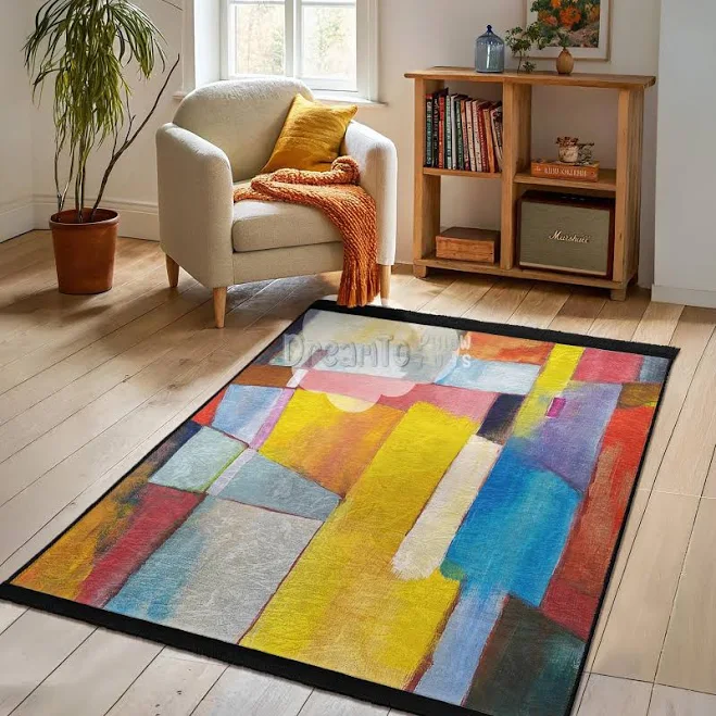 Abstract Colorful Block Geometric Are...