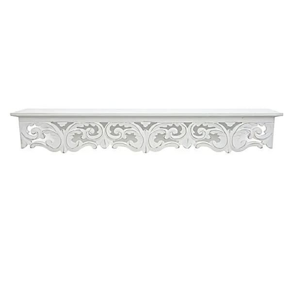At Home Curtis Hand Carved Wall Shelf