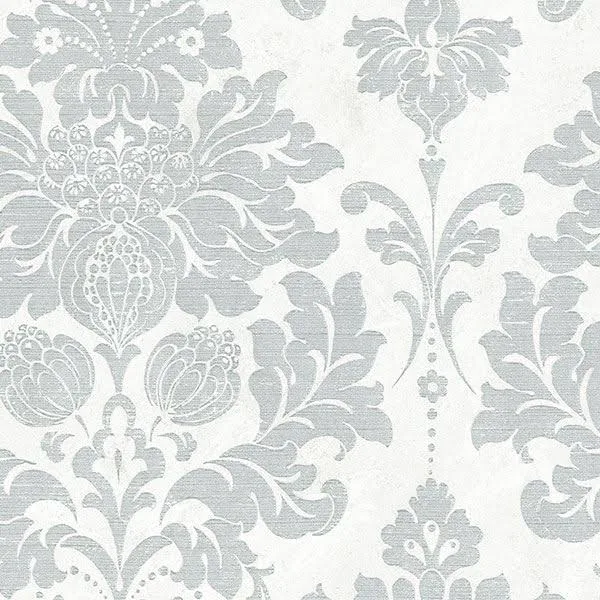 Axbridge Damask Grey/White Wallpaper ...