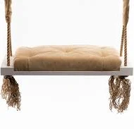 Upholstered wooden swing for adults –...