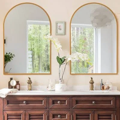 Dovelina Modern Arch Wall Mirror Hang...