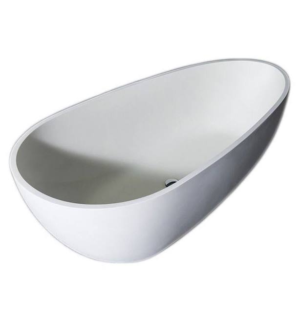 White Sintered Stone Single Slipper S...