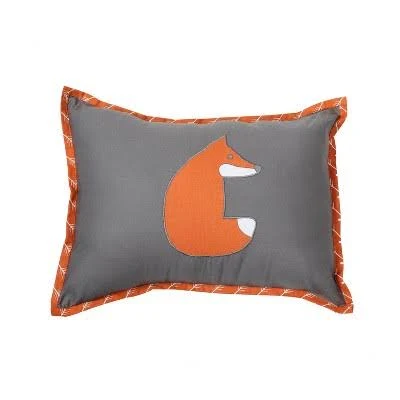 Bacati Playful Fox Throw Pillow