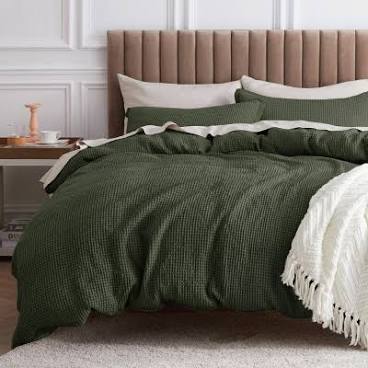 Bedsure GentleSoft Cotton Waffle Weav...