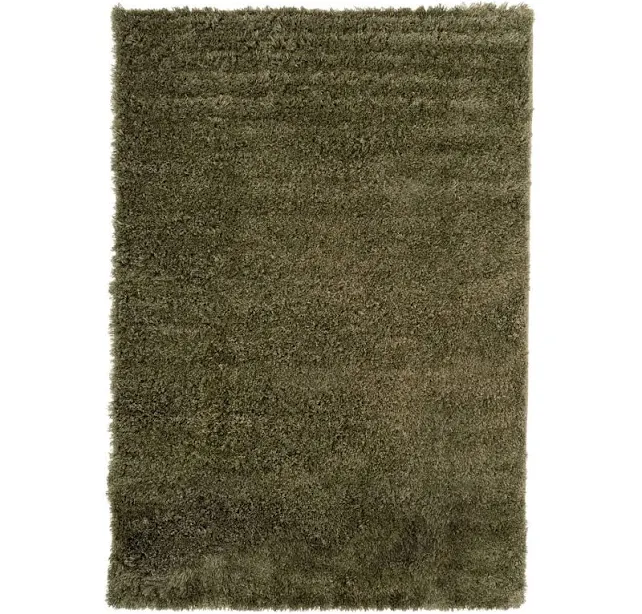 Olive Green Shaggy Super Soft Luxury Rug