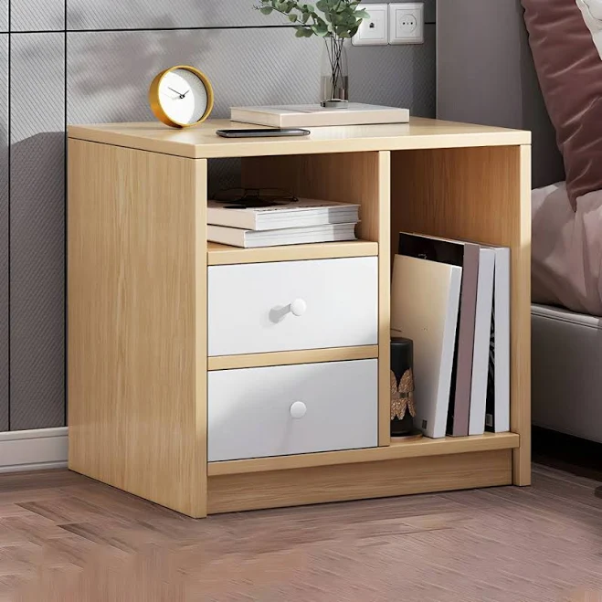 Stylish Open Shelf Nightstand Light