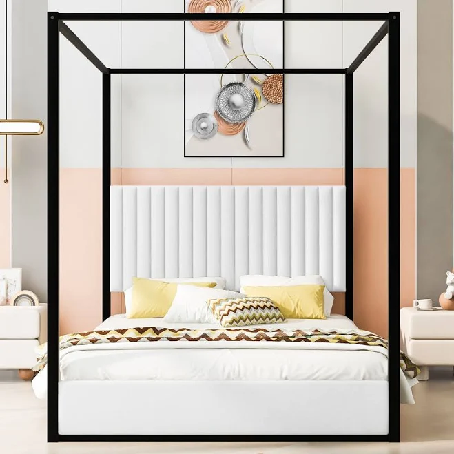 Upholstery Metal Frame Canopy Platfor...