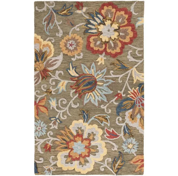Blossom Hand Tufted Wool Cotton Flora...