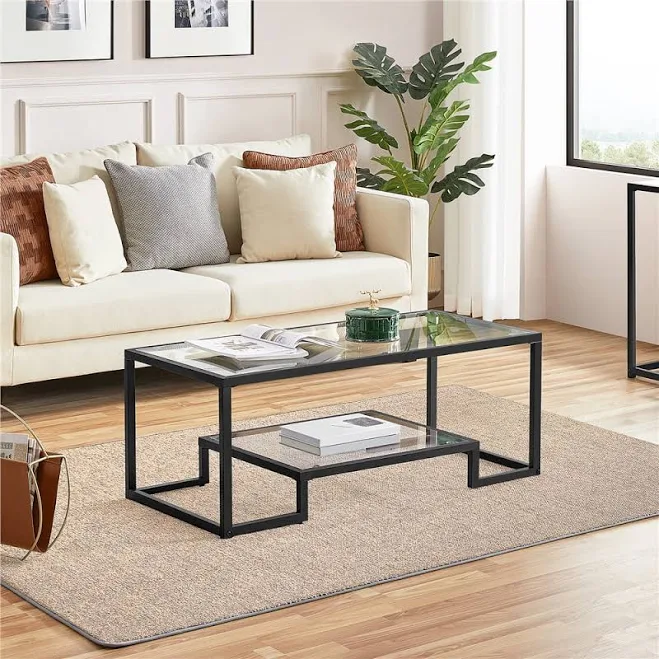 Ember Interiors Modern Glass Coffee T...