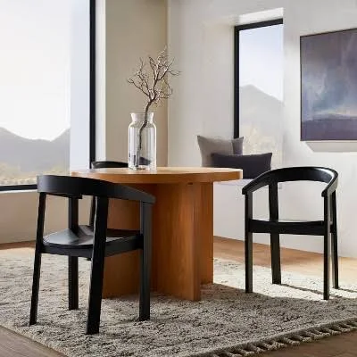 Threshold Terra Solid Wood Curved Bac...