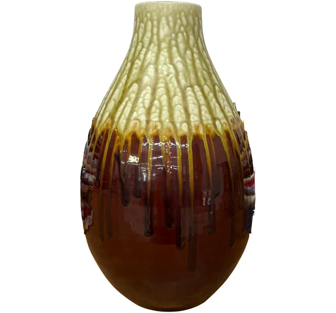 FEA Home Amber Brown Cream and Gold D...