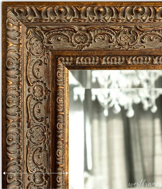 Parisienne Ornate Wood Framed Wall Mi...