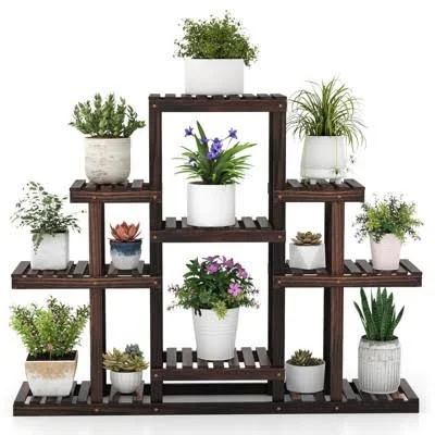 Costway 6-Tier Flower Wood Stand Plan...