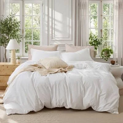 100% Washed Cotton Duvet Cover King S...