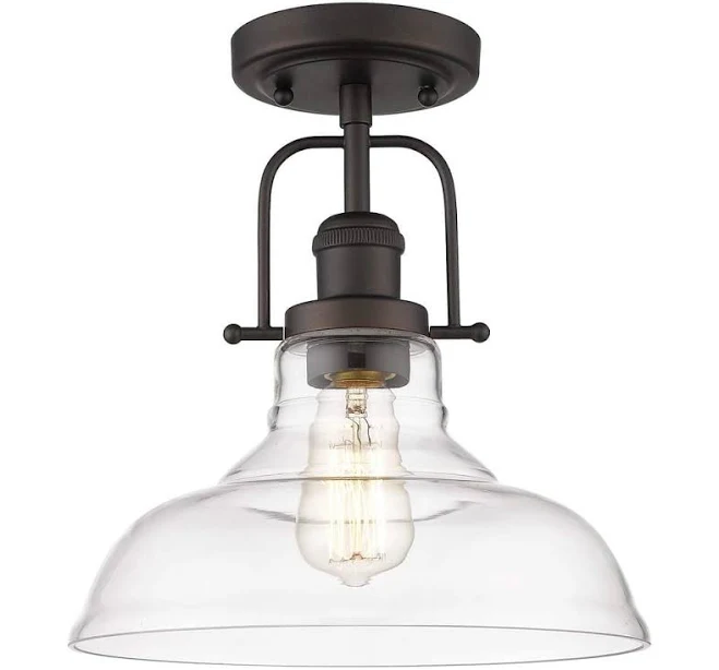 JAZAVA 11 in. 1-Light Oil Rubbed Bron...