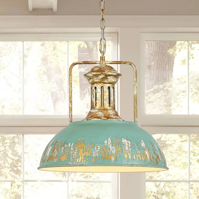 Rustic Artisanal Oxidized Teal Patina...