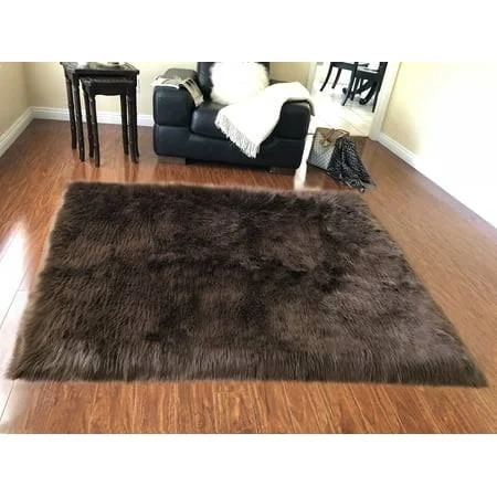 Soho Luxurious Faux Sheepskin Square ...