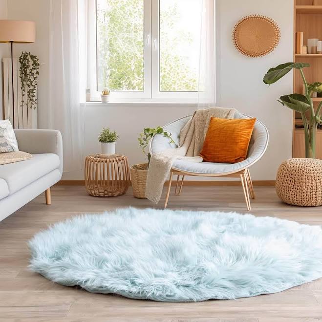 Super Area Rugs Area Soft Faux Sheeps...
