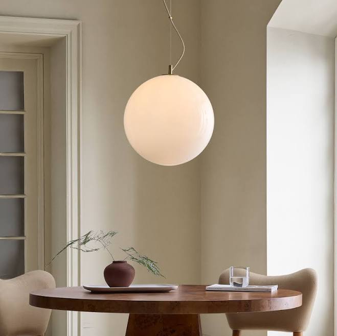 West Elm Aria Round Glass Pendant