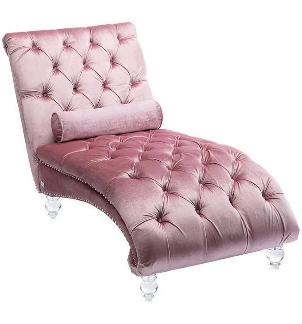 HOMEFUN Modern Tufted Velvet Chaise L...