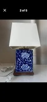 Lauren Blue and White Floral Ceramic ...