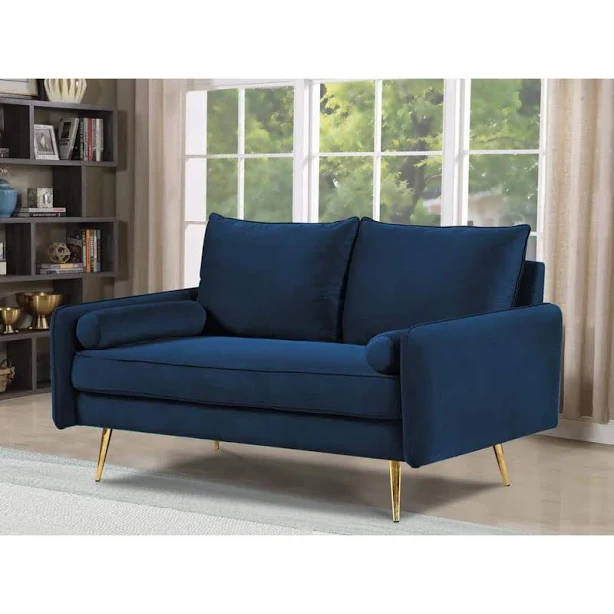 Villeda 58 Solid Velvet 2-Seater Love...