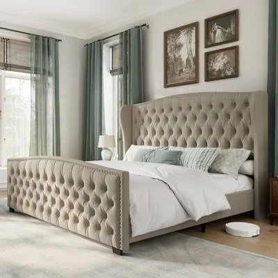 AMERLIFE King Size Platform Bed Frame...