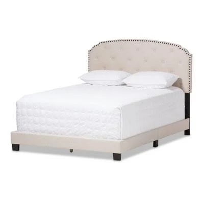 Baxton Studio Lexi Light Beige Fabric...
