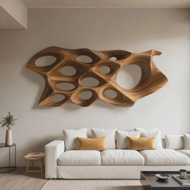 Organic Sculptural Wall Art Panel