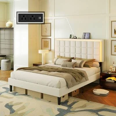 AMERLIFE Size Button Tufted Platform ...