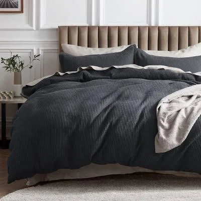 Bedsure GentleSoft Cotton Waffle Weav...