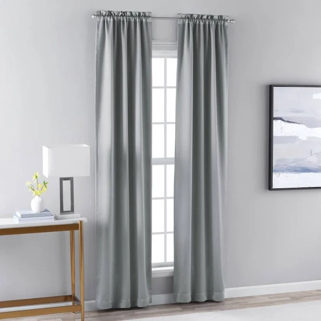 Mainstays Solid Blackout Curtain Pane...