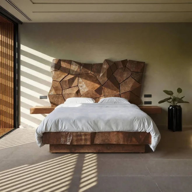 Modern Geometric Headboard Panel for ...