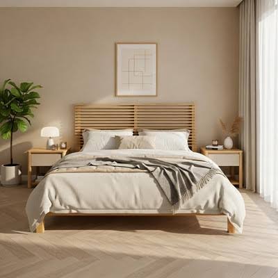 ModernLuxe Queen Minimalist Platform ...