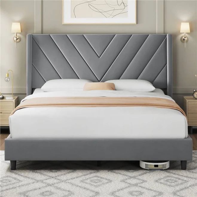Renwick Upholstered Platform Bed Head...